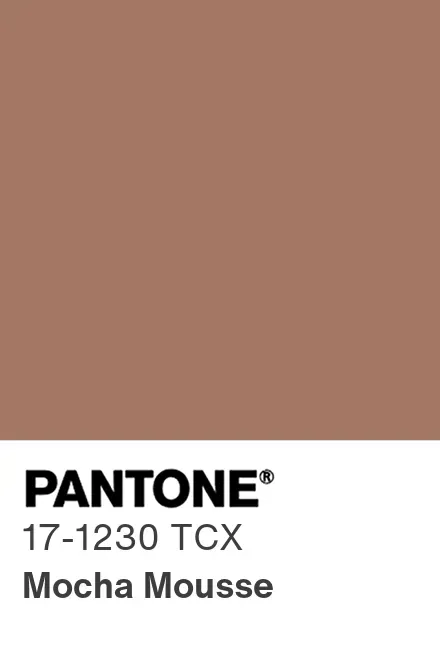 PANTONE© 17-1230 TCX Mocha Mousse